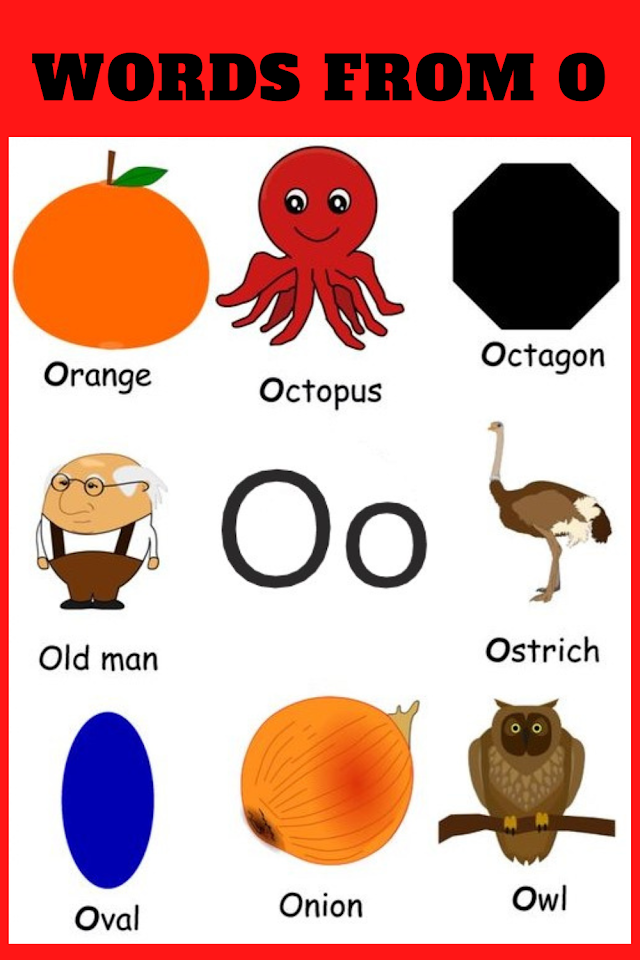  Words That Start With O For Kids