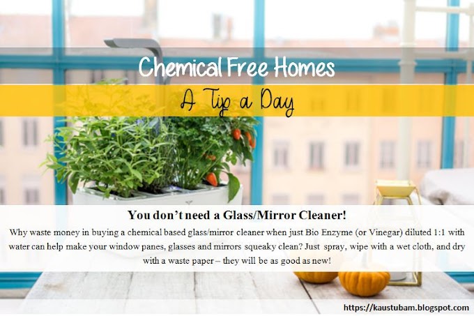 You don't need a specific product for Glass/Mirror Cleaner! (A tip a day for Chemical-free homes)