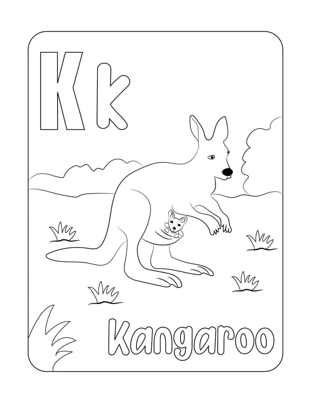 Tranh tô màu con (Kangaroo)