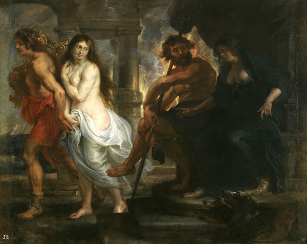 Orpheus and Eurydice by Peter Paul Rubens by Peter Paul Rubens, Classical mythology, Greek mythology, Roman mythology, mythological Art Paintings, Myths and Legends