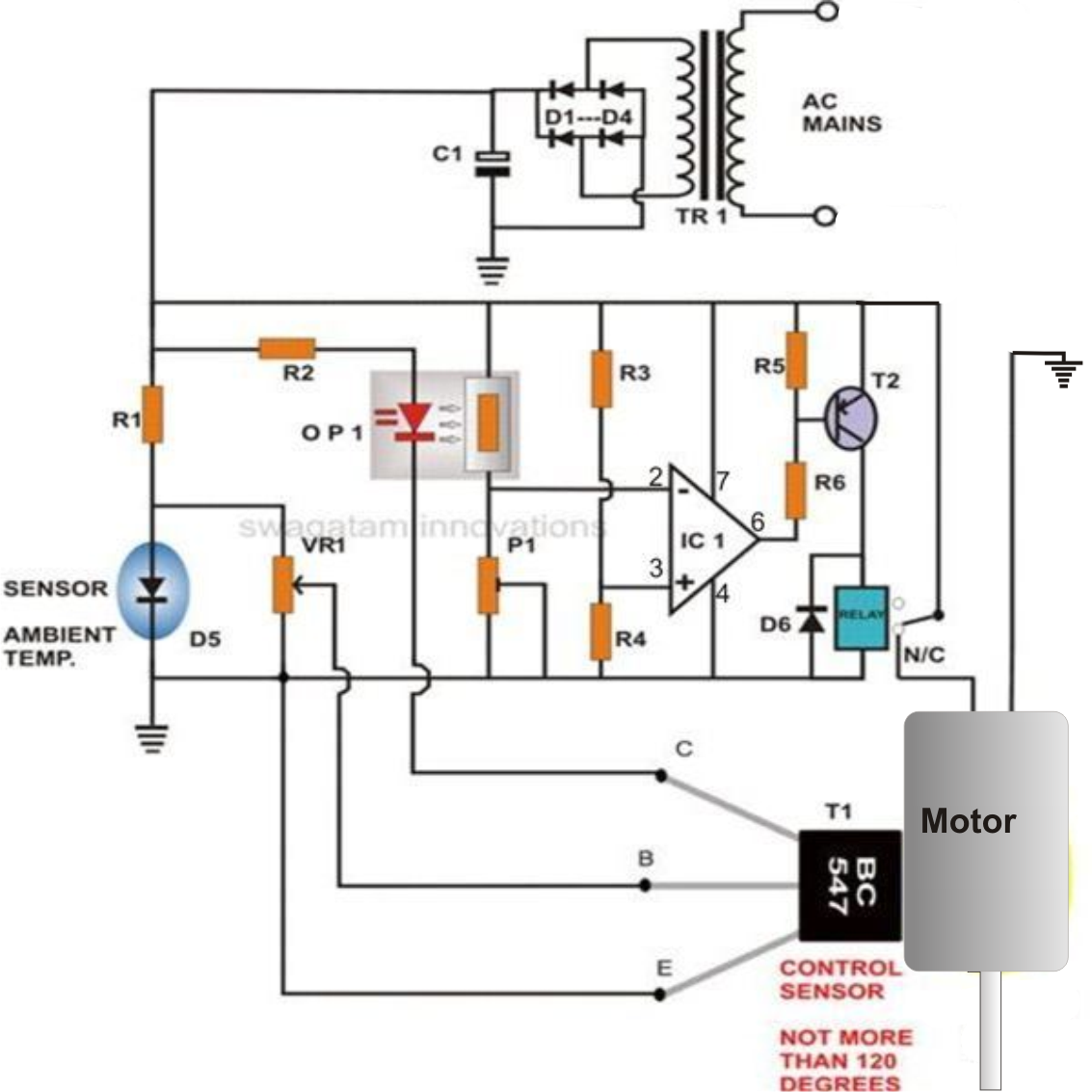 DC Motor Protector Circuit - Over Voltage, Under Voltage, Over Heat 