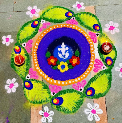 Ganesh Rangoli Designs