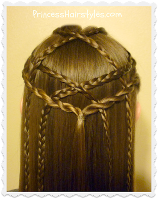 Easy hairstyle. Braided lattice pull-through video tutorial