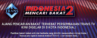 Poster Pendaftaran & Audisi Indonesia Mencari Bakat 2 Jakarta