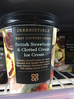 co op British Strawberry & Clotted Cream ice cream