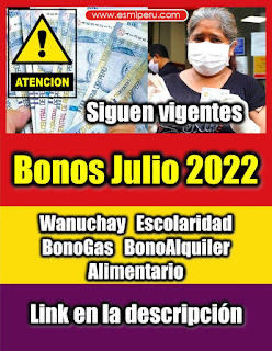 Bonos en Julio 2022 Perú, LINK: ¿Qué subsidios siguen vigentes?