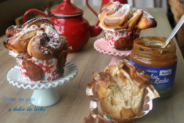 flores de pan, dulce de leche