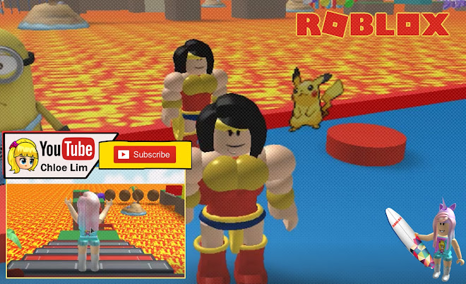 Roblox Save Wonder Woman Gameplay - It's a 100 level obby! I love that the floor is lava everywhere! 