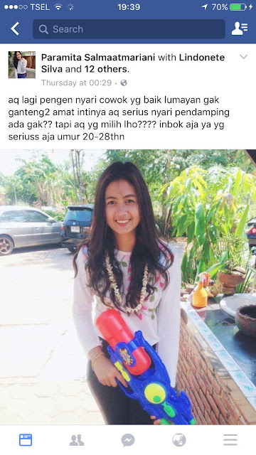 Ciyeee..Ciyeee Gadis Cantik ini Cari Jodoh Lewat Akun Facebooknya