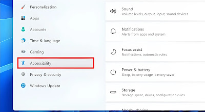 Accessibility  WIN 11