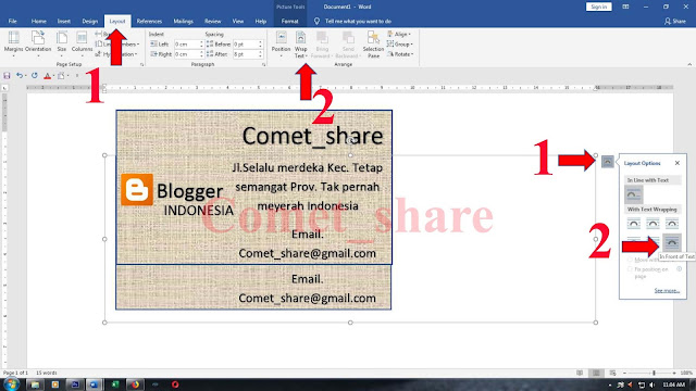 Cara Mudah Membuat Kartu Nama Sendiri Di Ms.Word