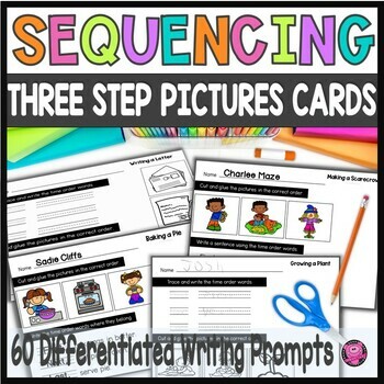 This set of sequencing and retelling activities is designed to help kindergarten students practice using time order words like first, next, and last. With quick and easy setup and clear student directions, these worksheets are perfect for busy teachers.