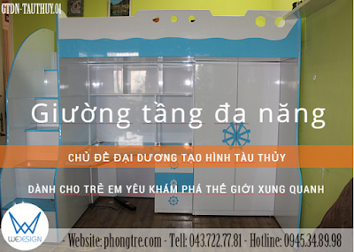 Giường tầng đa năng trẻ em MSP: GTDN-TAUTHUY.01