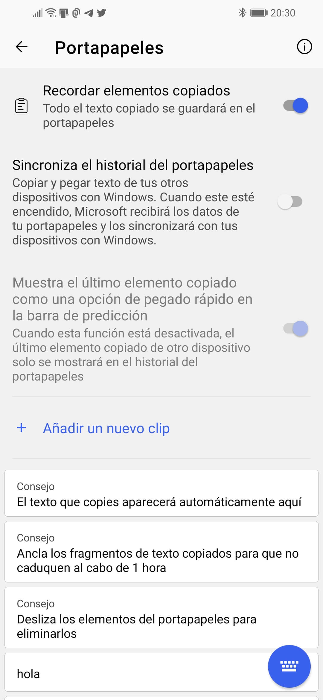 Portapapeles de Windows