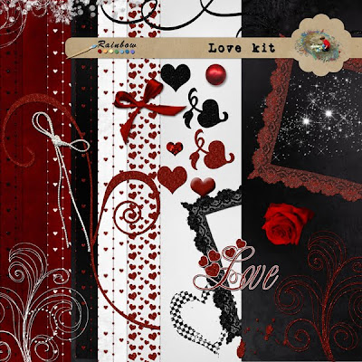 Black And White Rainbow Template. Black, red, white colors and