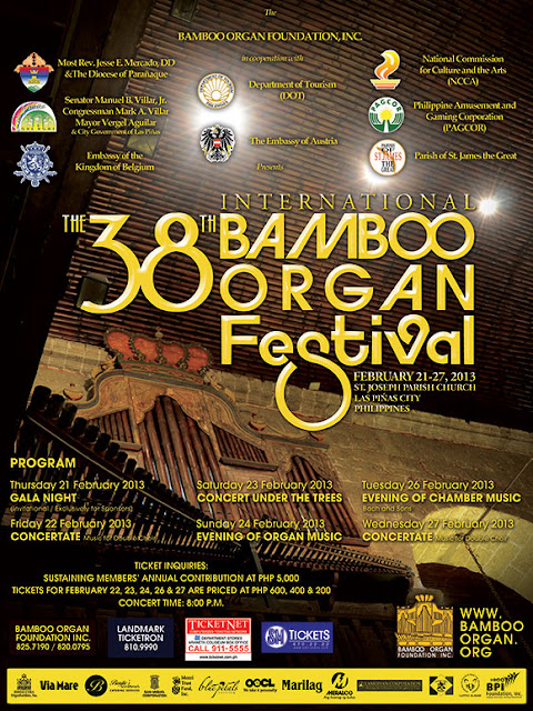 38th International Bamboo Organ Festival Shedule of Events