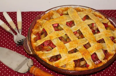 Finished rhubarb pie.