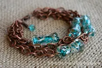 Turquoise and Copper Bracelet