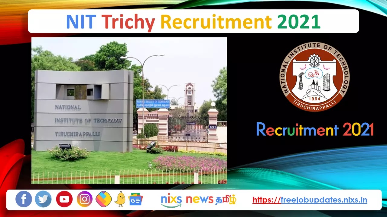 NIT Trichy Recruitment 2021 92 Faculty Posts - Apply Online