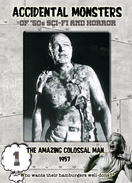 Accidental Monsters of the '50s trading card #1: The Amazing Colossal Man