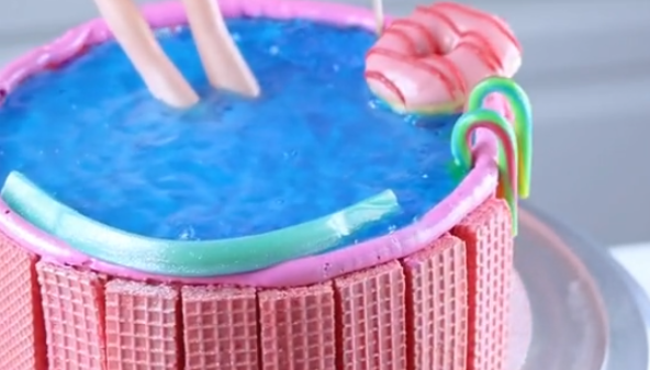 Dive into Delight: Step-by-Step Barbie Pool Cake Decoration Guide!