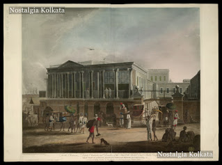 View of premises of the firm of coachmakers that made palanquins and elephant harnesses, Steuart and Company, located behind the old Court House, Calcutta, 1795