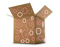 PINK CARDBOARD BOX