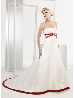 white and red wedding dresses