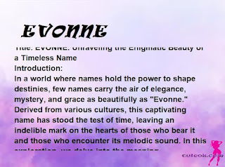 meaning of the name "EVONNE"