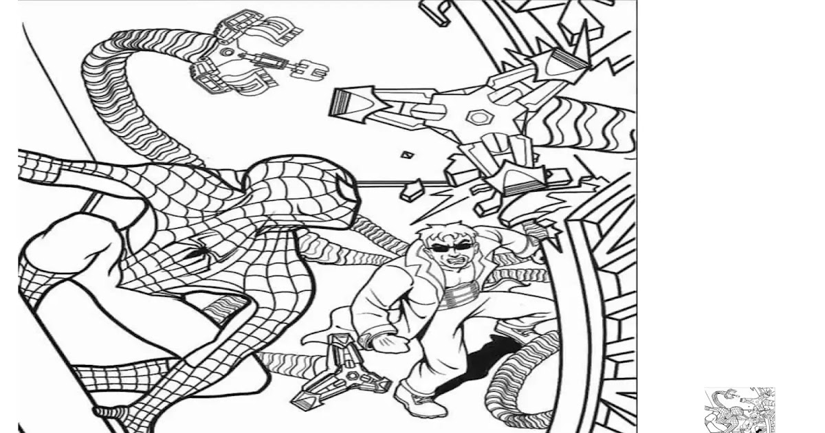 Coloring Page Of Spiderman Vs Doctor Octopus