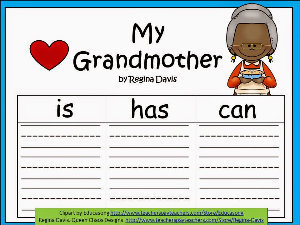 http://www.teacherspayteachers.com/Product/A-Grandma-Grandmother-or-Insert-A-Special-Name-Three-Graphic-Organizers-1204963