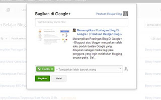 Koneksi Blogspot dan Google+