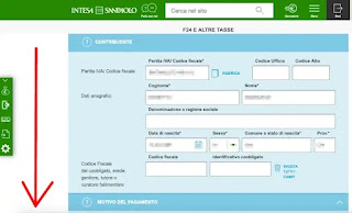 Pagare un F24 online con Sanpaolo dal computer - 7 inserire codice fiscale e dati di altri collegati alla tassa