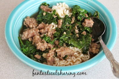 Spicy Pork & Kale Soup | A little bit of heat with your kale, this soup will warm you right down to the core in the upcoming cold months #soup #kale #recipe