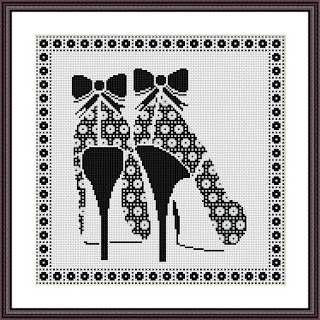 High heels cross stitch Geometric - Tango Stitch