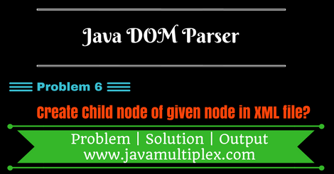 Create child node of given node in XML file using DOM Parser?