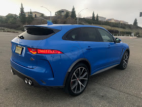 Rear 3/4 view of 2019 Jaguar F-Pace SVR