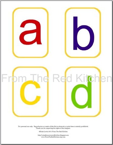 The Red Kitchen You Asked For It Alphabet Flashcards Pdf