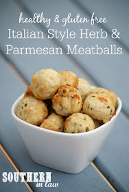 Gluten Free Italian Style Chicken Parmesan Meatballs Recipe - low fat, gluten free, healthy, high protein, low carb, clean eating
