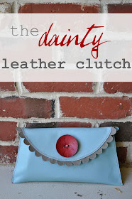 dainty leather clutch sewing tutorial