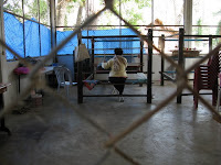 Pa Ao Weaving Group member in their shop's weaving centre