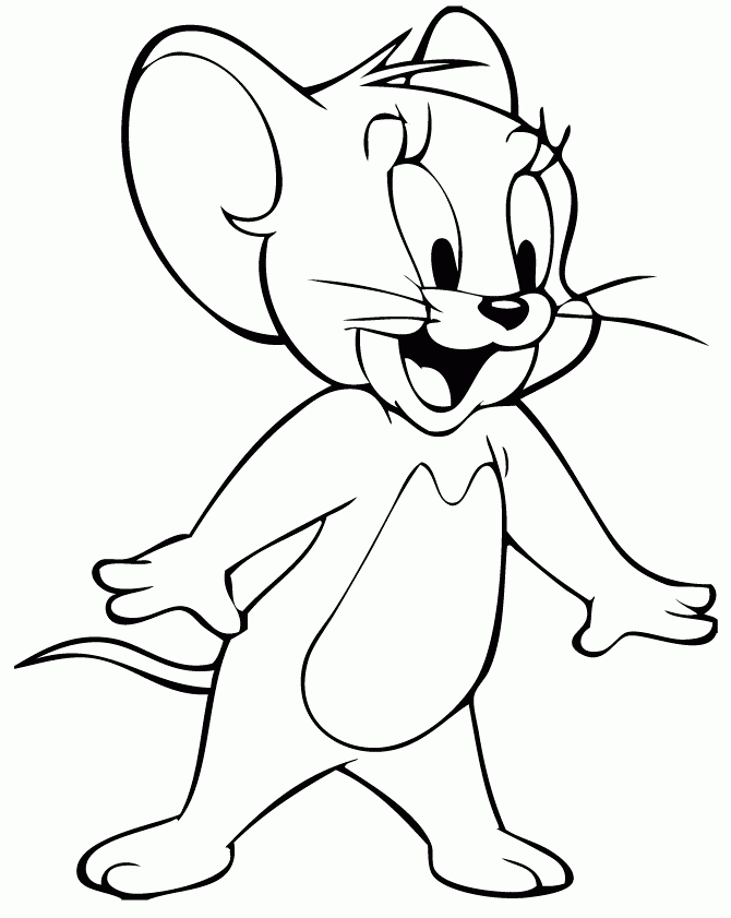 Mewarnai gambar  Jerry  si tikus pintar dalam serial kartun  