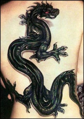 dragon tattoo on back