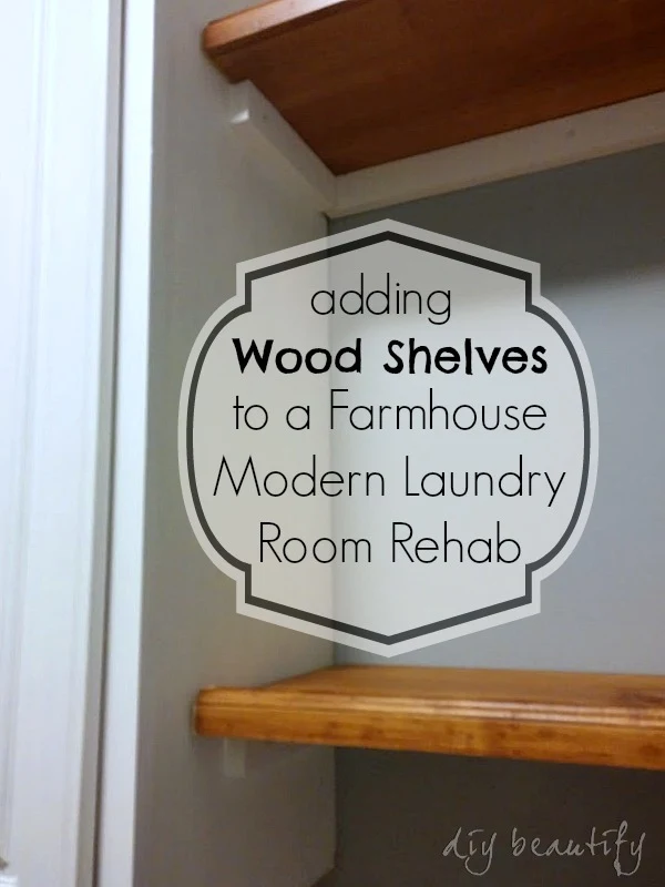 Adding shelves to laundry room DIY beautify