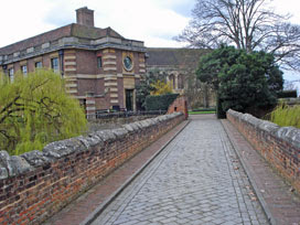 Eltham Palace - entrance over Tudor bridge