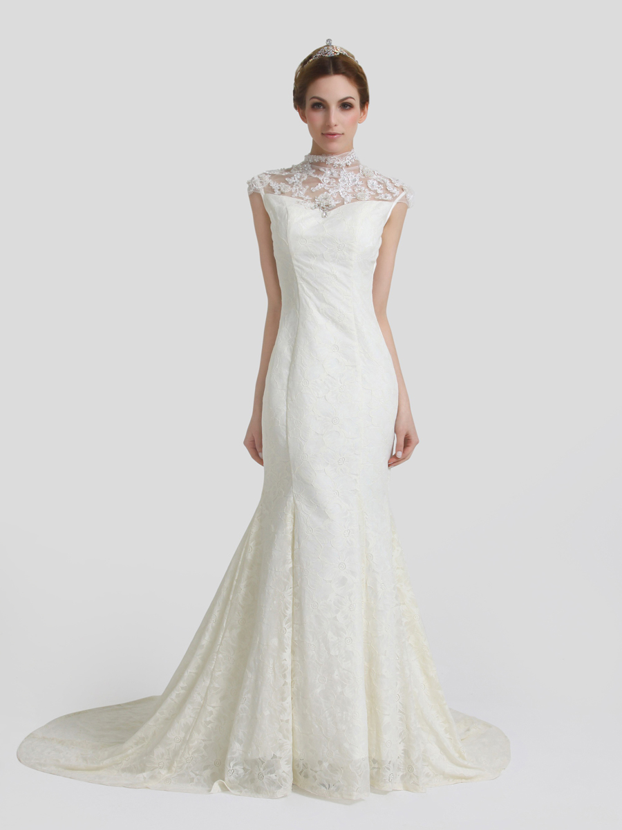 Blog for Dress  Shopping 2014 New Trend High  Neck  Wedding  