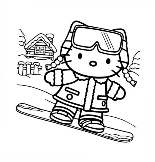 kitty cat character from Sanrio. Print this Hello Kitty coloring pages  title=