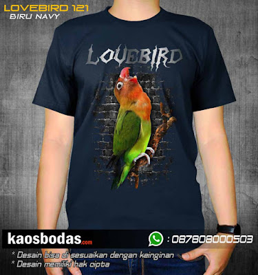 Desain kaos sablon gambar motif burung lovebird 3d keren untuk komunitas tem kicau mania tersedia untuk dewasa dan anak anak bisa pesan satuan