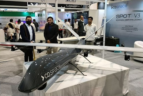 East Tech 2022: Indian firm CD Space Showcases SPOT V3 UAV for the Indian Armed Forces