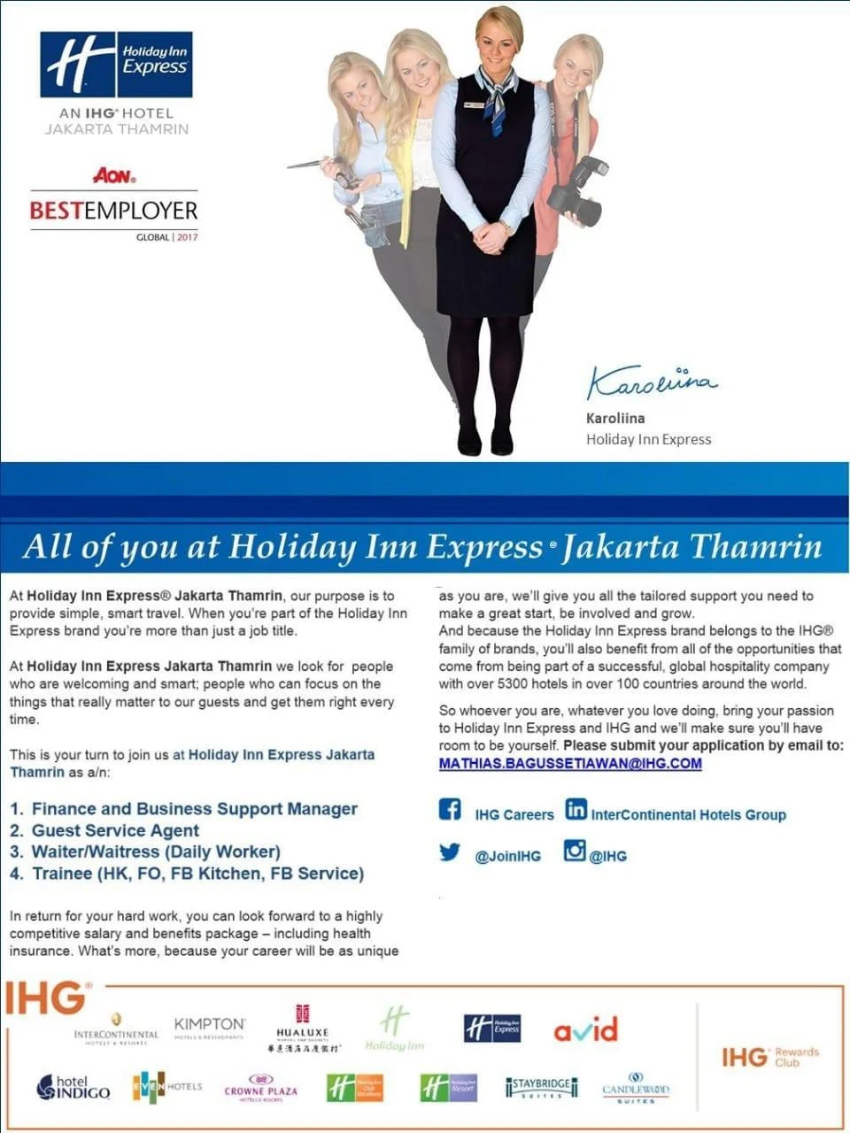 Holiday Inn Express Jakarta Thamrin Jobs News 2018